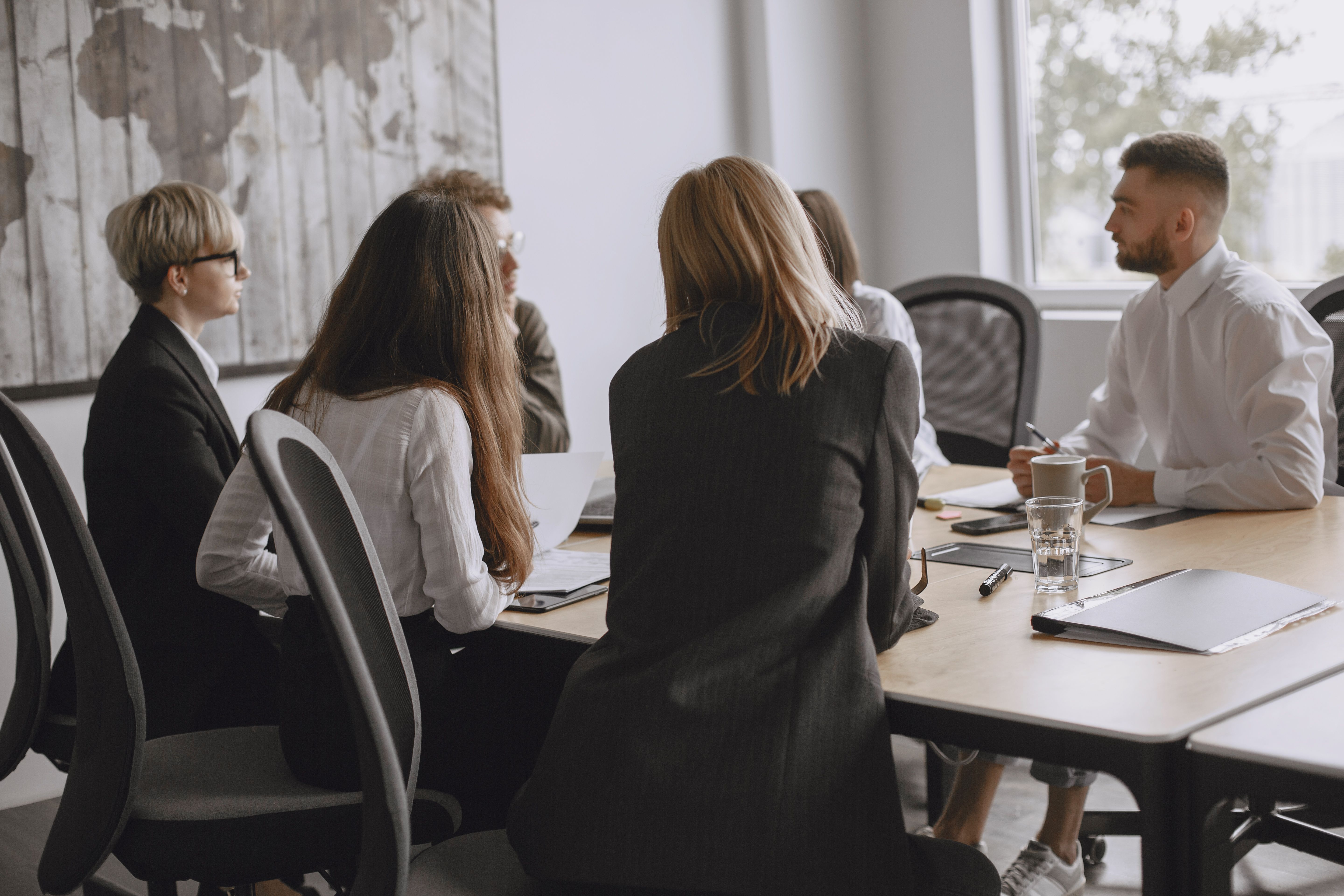 professional business meeting in a refined office